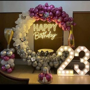 ELEGANT BUTTERFLY BALLOON BIRTHDAY DECOR