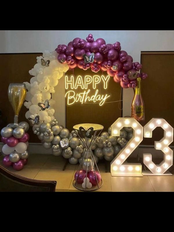 ELEGANT BUTTERFLY BALLOON BIRTHDAY DECOR