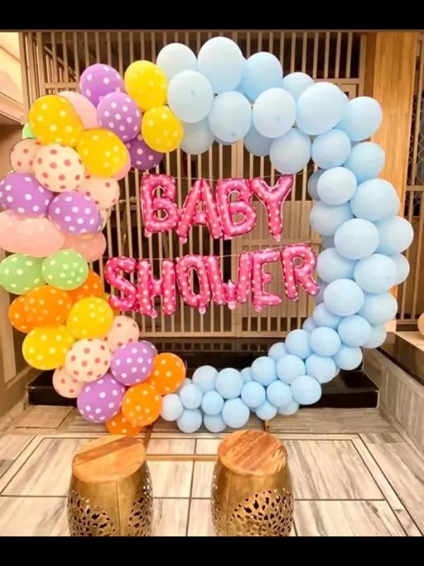 RING BABY SHOWER SETUP