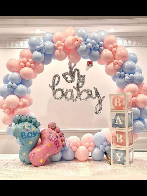 BEAUTIFUL BABY PINK AND PASTLE BLUE RING DECOR