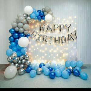 BLUE BALLOON BIRTHDAY DECOR