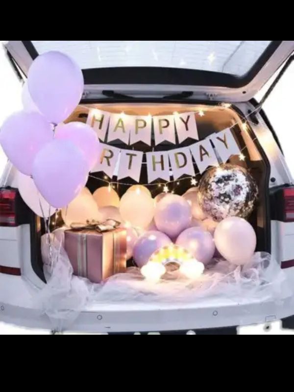 HAPPY BIRTHDAY CAR DECOR