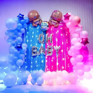BLUE AND PINK OH BABY DECOR