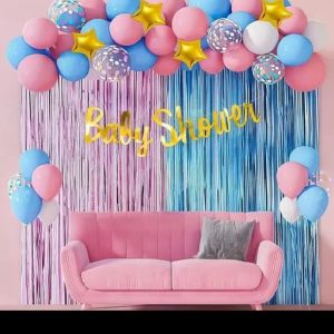 PASTEL PINK AND BLUE BABY SHOWER DECOR