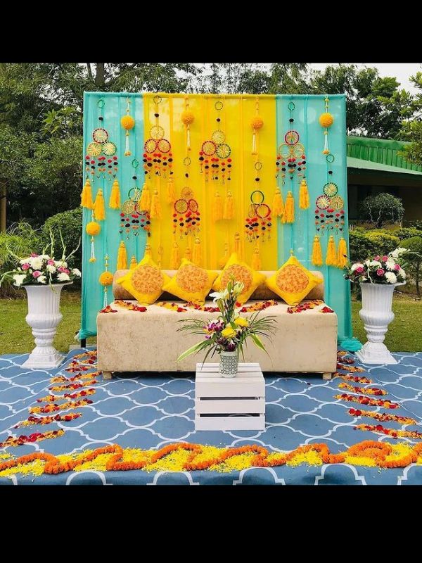 SIMPLE PERFECT HALDI MHENDI SETUP