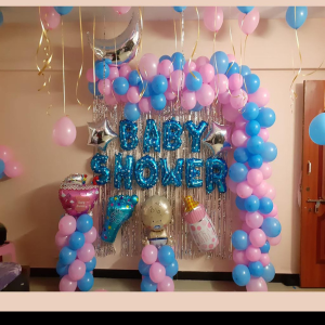 PINK AND BLUE BABY SHOWER DECOR