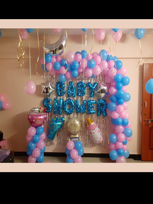 PINK AND BLUE BABY SHOWER DECOR