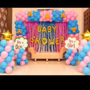 PINK AND BLUE BABY SHOWER DECOR